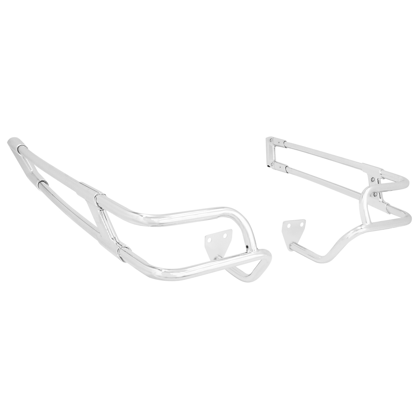 Chrome Hard Saddlebag Guard Rails For Harley Touring Road King Glide 2014-2023