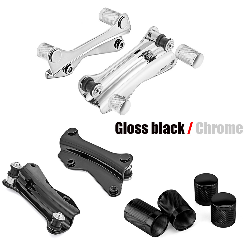 Black Chrome 4 Point Docking Hardware Covers For Harley Street Glide Road 2014+