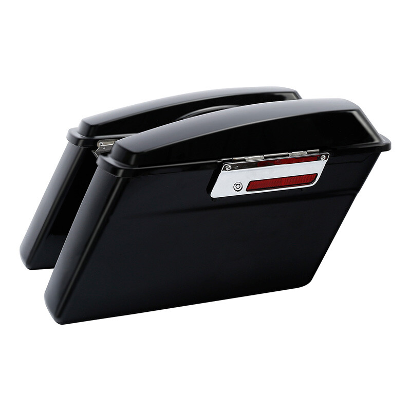 Matte Hard Saddlebags & Conversion Bracket Fit For Harley Softail FLST 1984-2017
