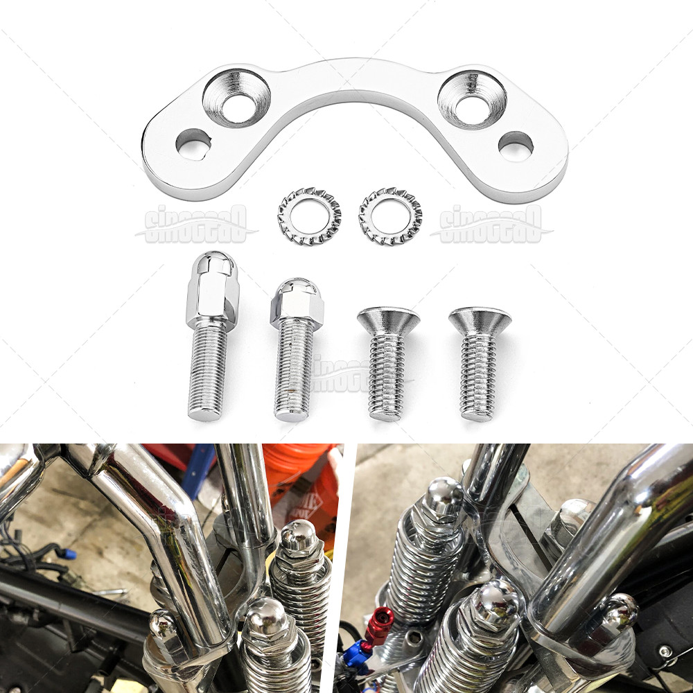 Springer Handlebar Tree Adapter Front End Clamp 3.5″ 4.75″ Riser Fit For Harley
