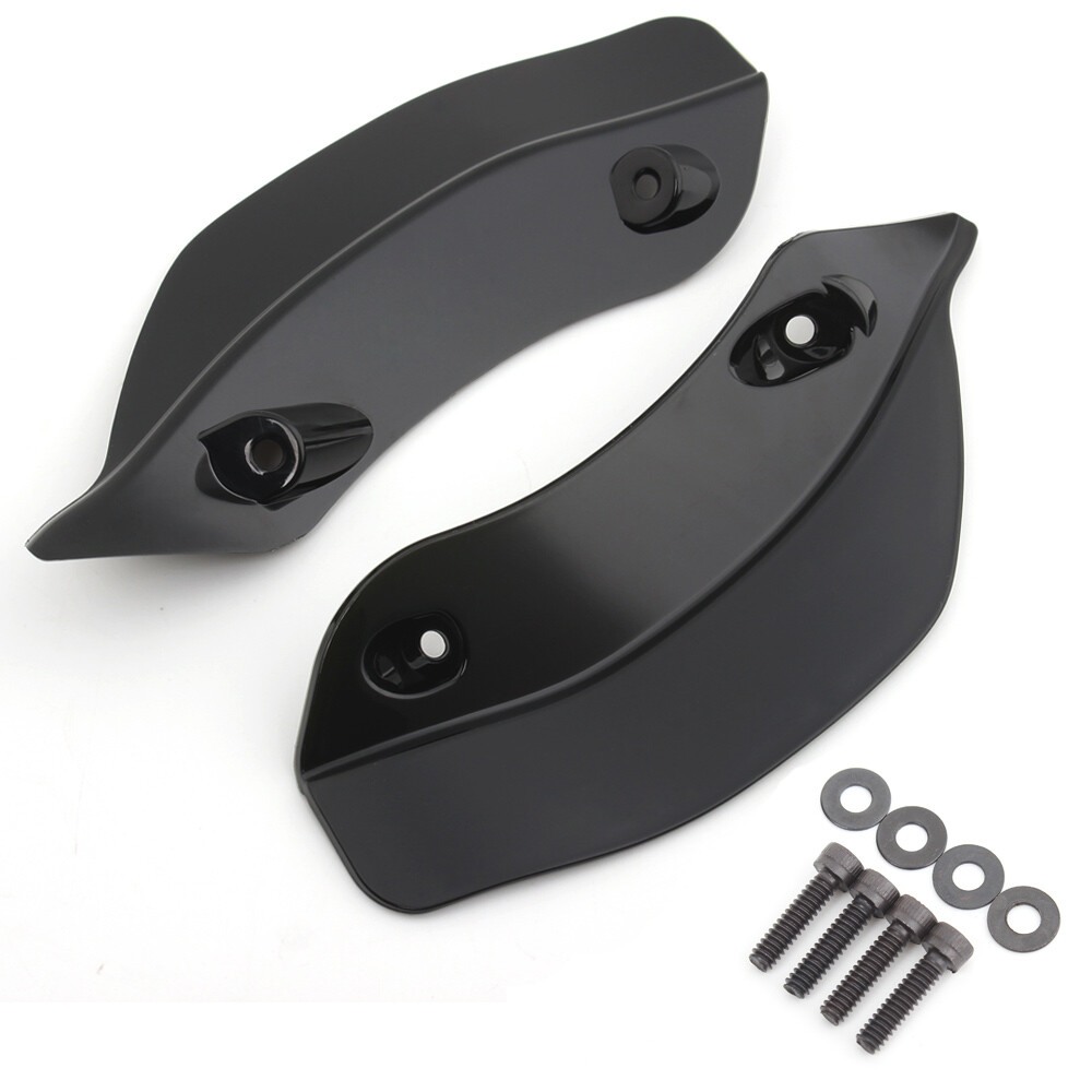 Black Side Wings Upper Fairing Wind Air Deflector for Harley Road Glide 2015-21