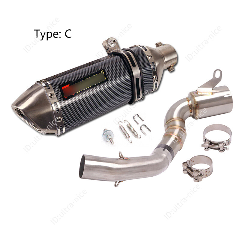 51mm Exhaust Muffler Pipe Mid Modified Catalyst for Adventure 390 250 2020-2023