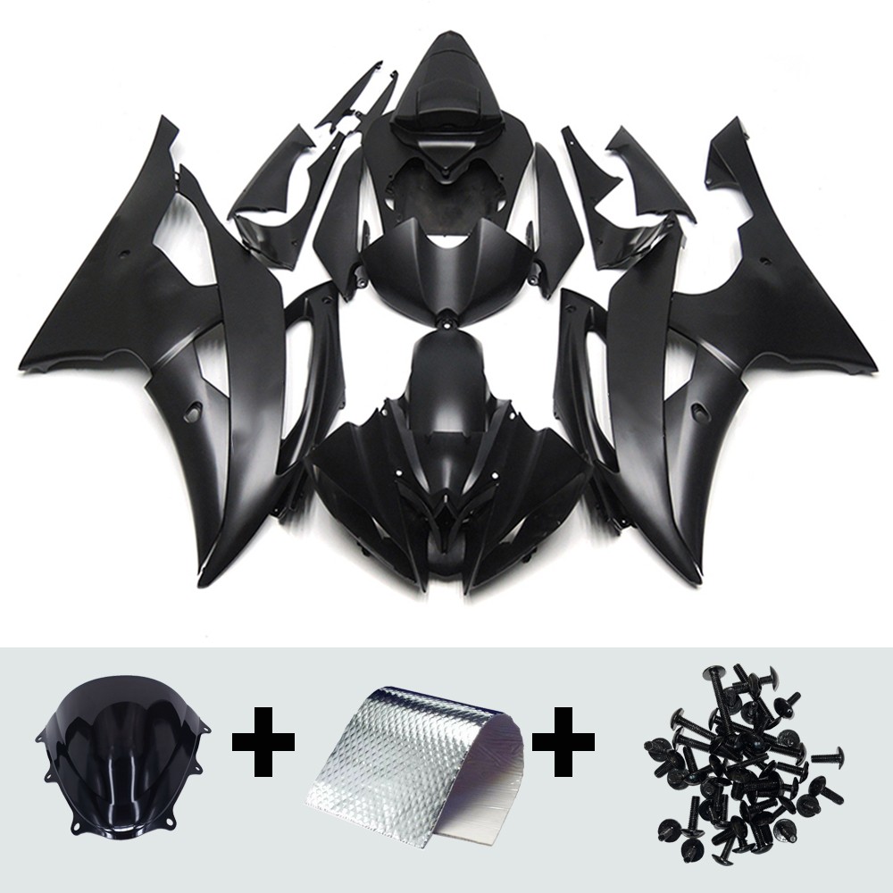 Matte Black Fairings For Yamaha 2008-2016 YZF R6 2009 2010 Injection Bodywork