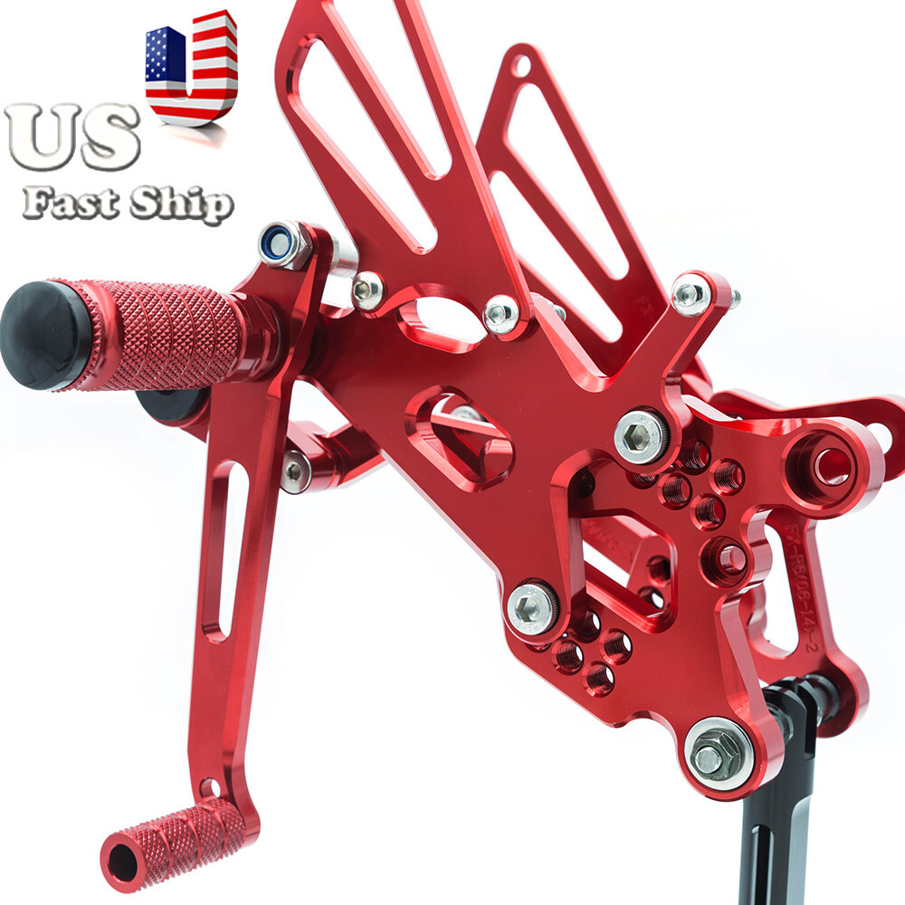 CNC Rearsets Footpeg Footrest Fit Yamaha YZF R6 R6S 2006-2023 2022 2021 2020 Red