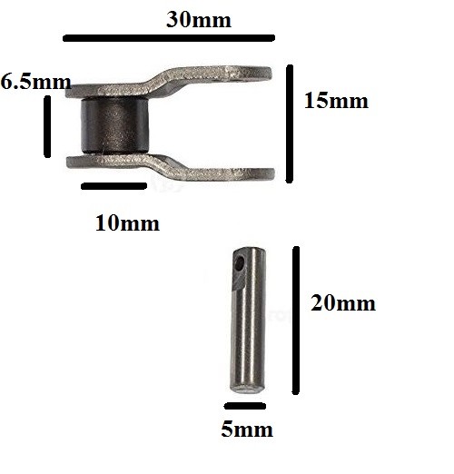 Pro Series Motorcycle 520 Half Chain Connecting Link Pitch 5/8″ Width 1/4″