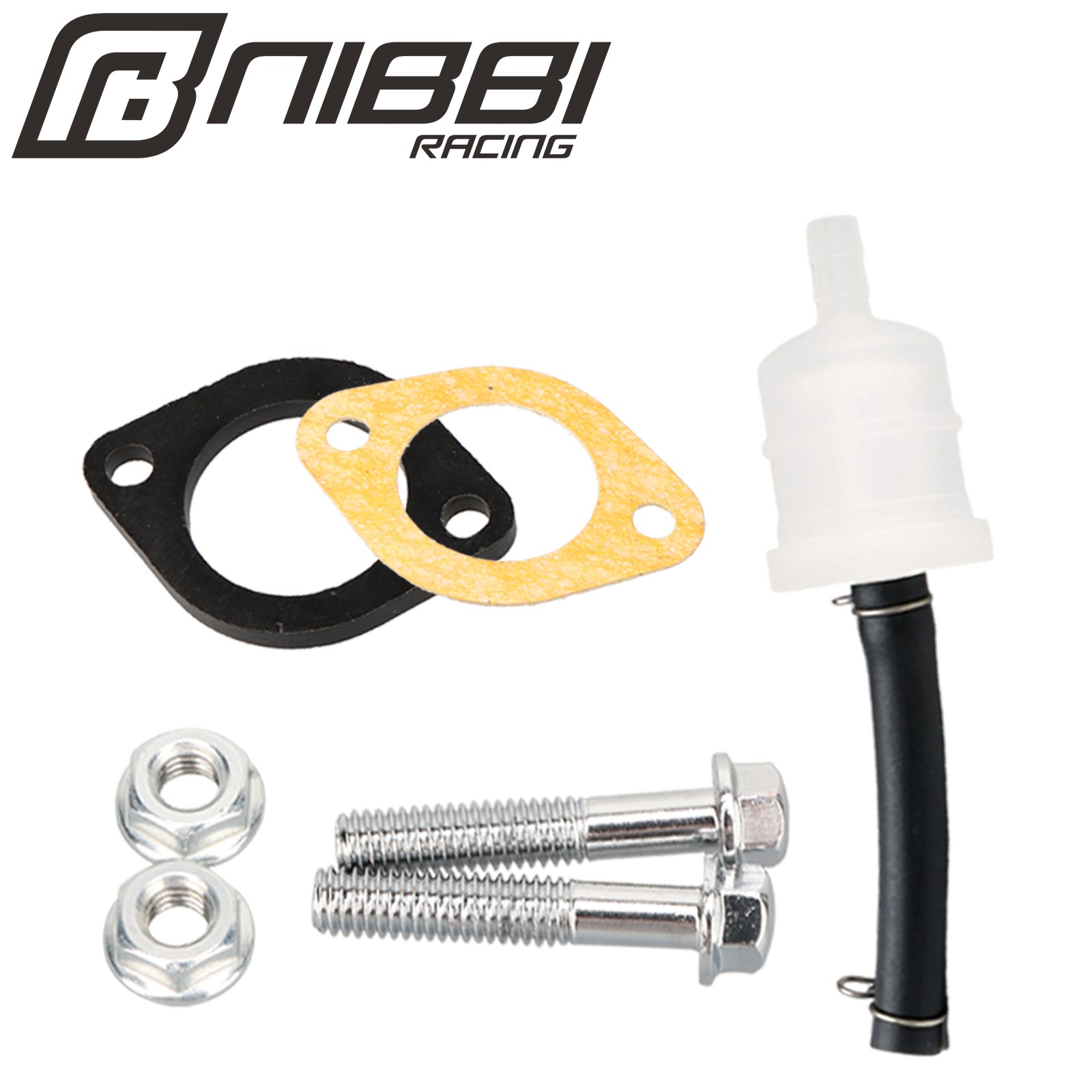 NIBBI 48mm Carb Carburetor Manifold Spacer Insulator Block Gasket Screw Bolt Nut