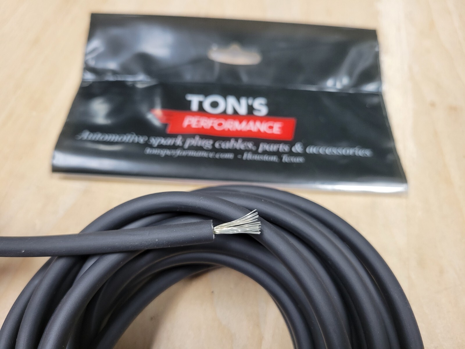 7mm tinned copper core spark plug ignition wire sold by the foot, no logo USA