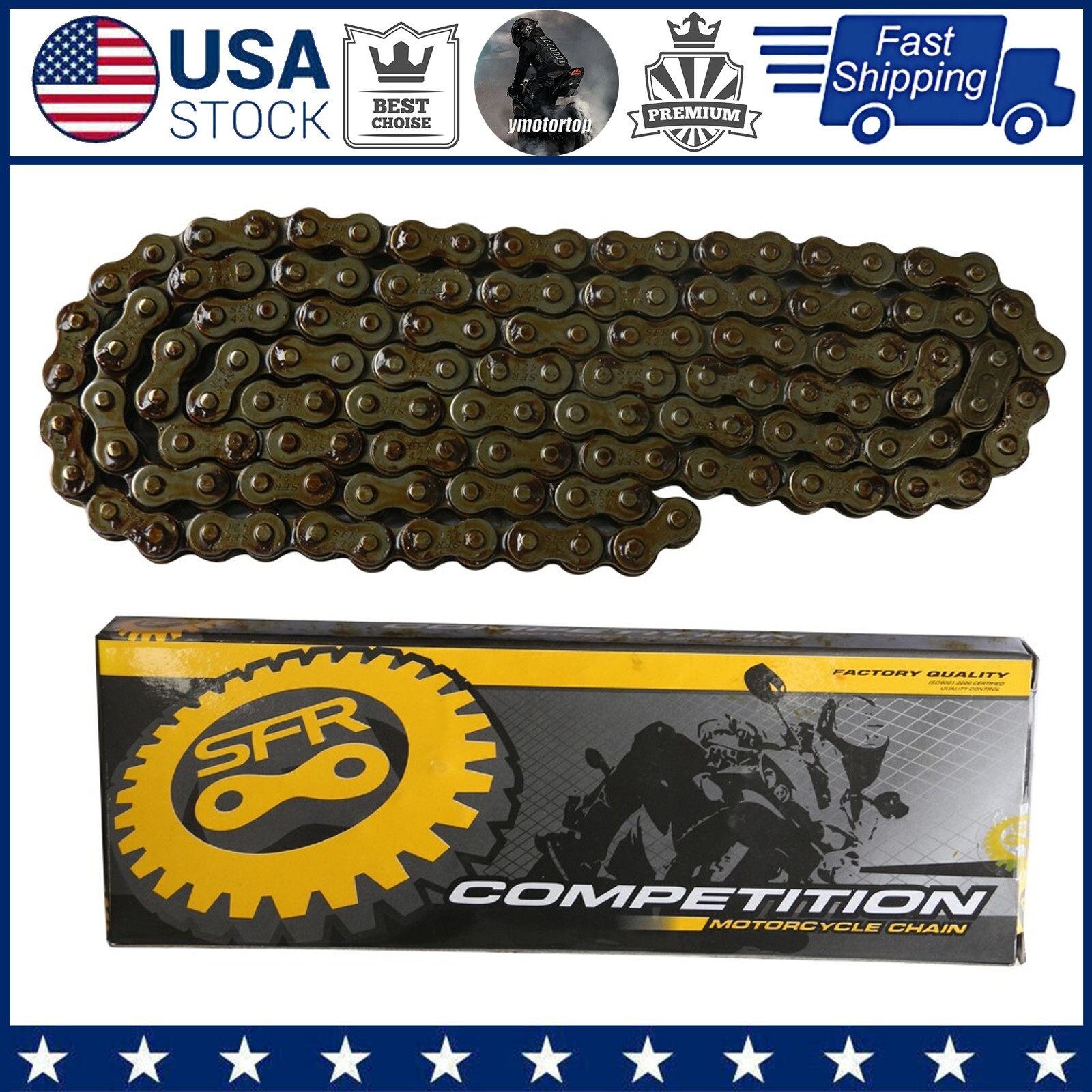 420 Chain 132 Links For Chinese 50cc-125cc Engine Pit Dirt Bike TaoTao ATV Quad