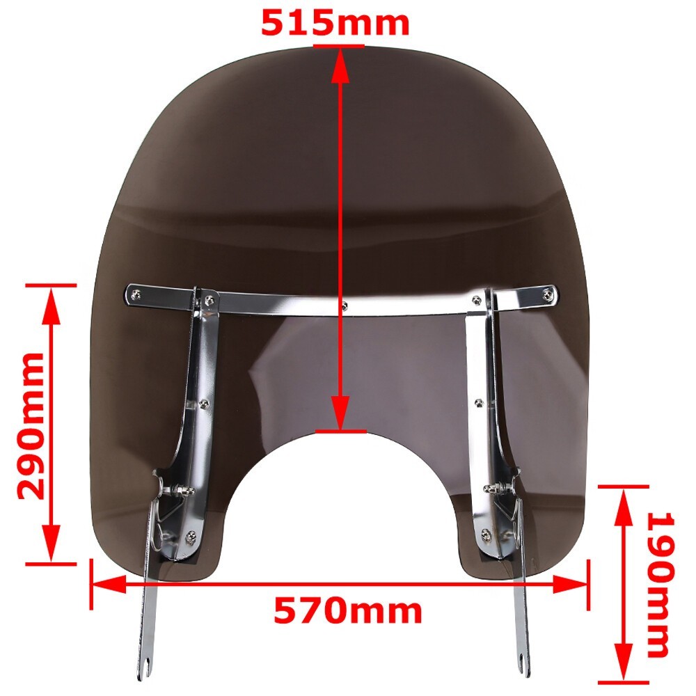 Detachable Windshield For Harley Touring CVO Road King FLHR w/ Bracket 1994-2024