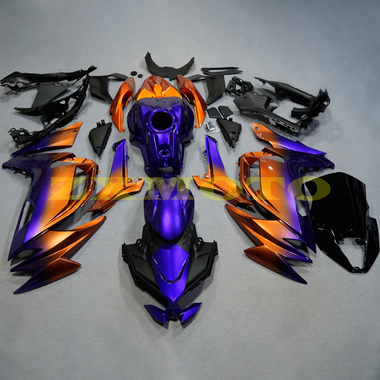 For Kawasaki Ninja 650 2020-2026 Purple Gradient Orange Fairing Kit +Tank +Bolts