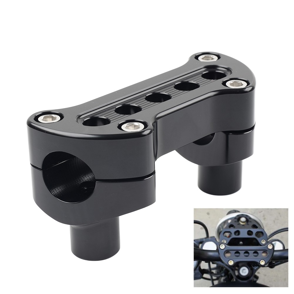 1” Handlebar Riser Top Clamp Mount For Harley Sportster Softail Dyna Road King