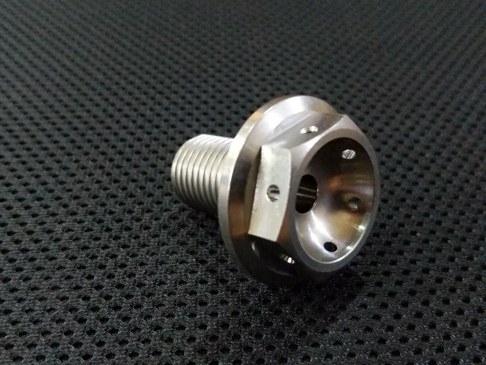 Honda CBR600RR Titanium Drilled Front Spindle Bolt 03-16 Ti Hex Flange Head