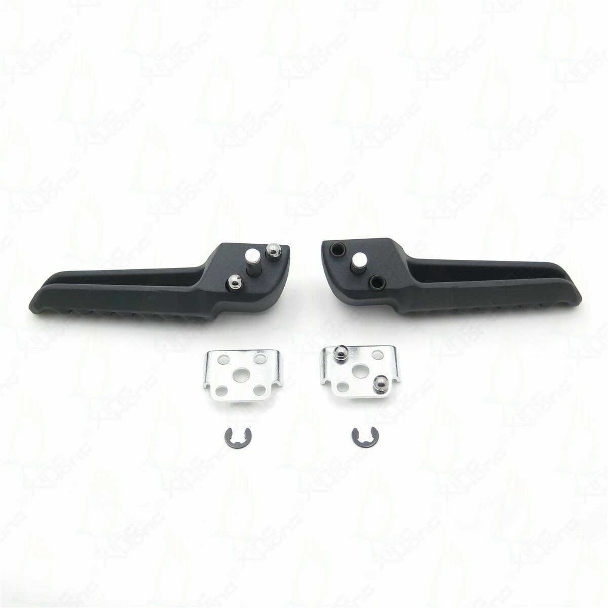 Black Rear Foot Pegs Footrest For Kawasaki ZX-6R 03-11 ZX-9R 98-03 ZX-10R 04-12