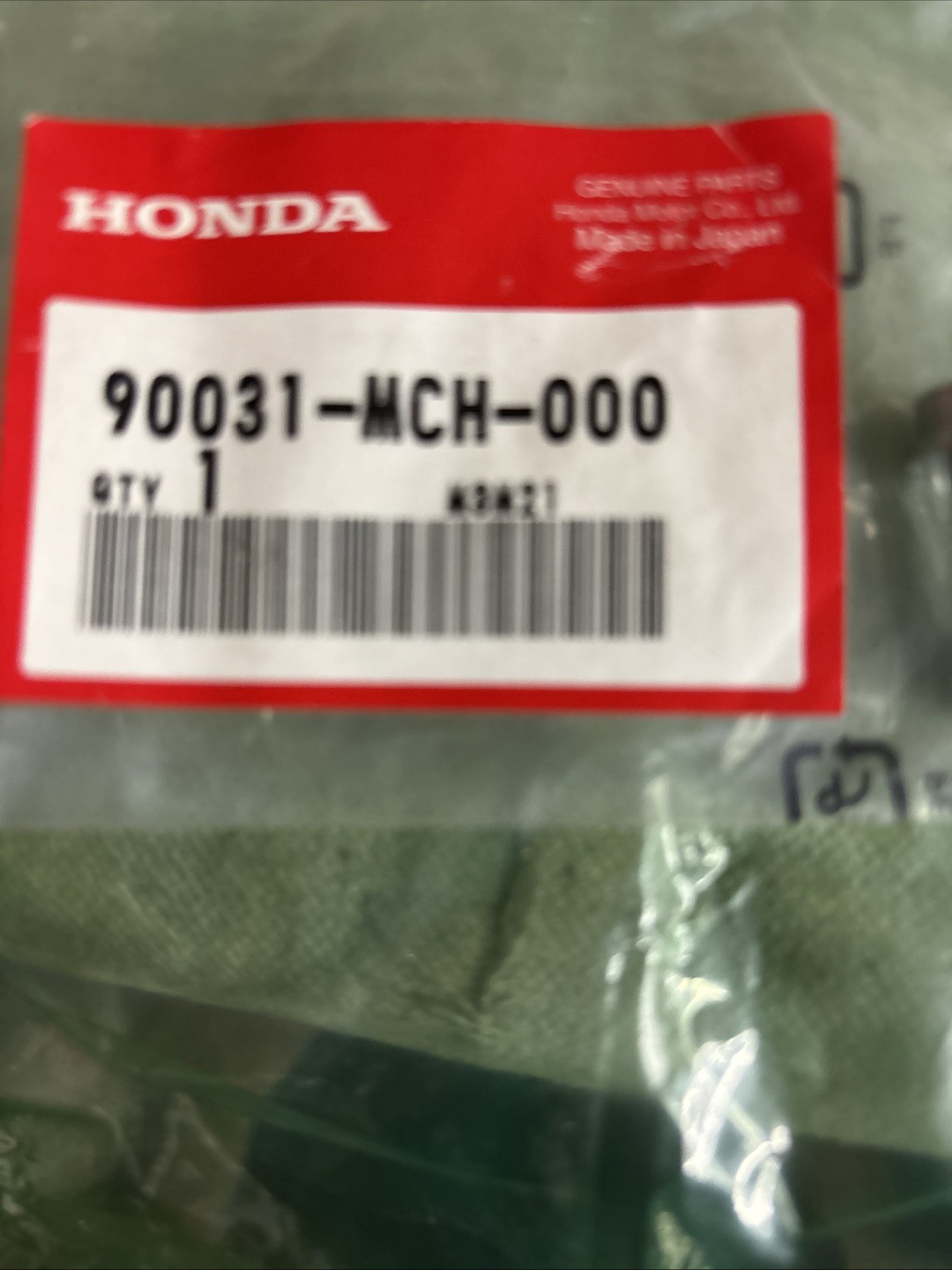 Honda 90031-MCH-000 – BOLT SOCKET (6mmX22mm)