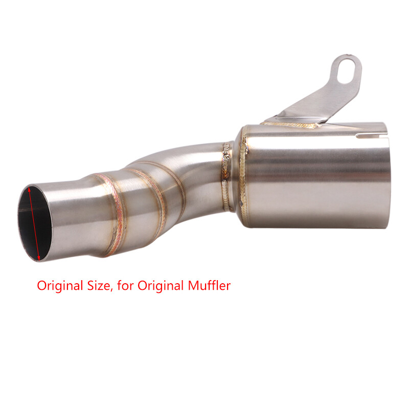 Mid Exhaust Link Pipe Steel Modified for SVARTPILEN 401 VITPILEN 401 2020-2023