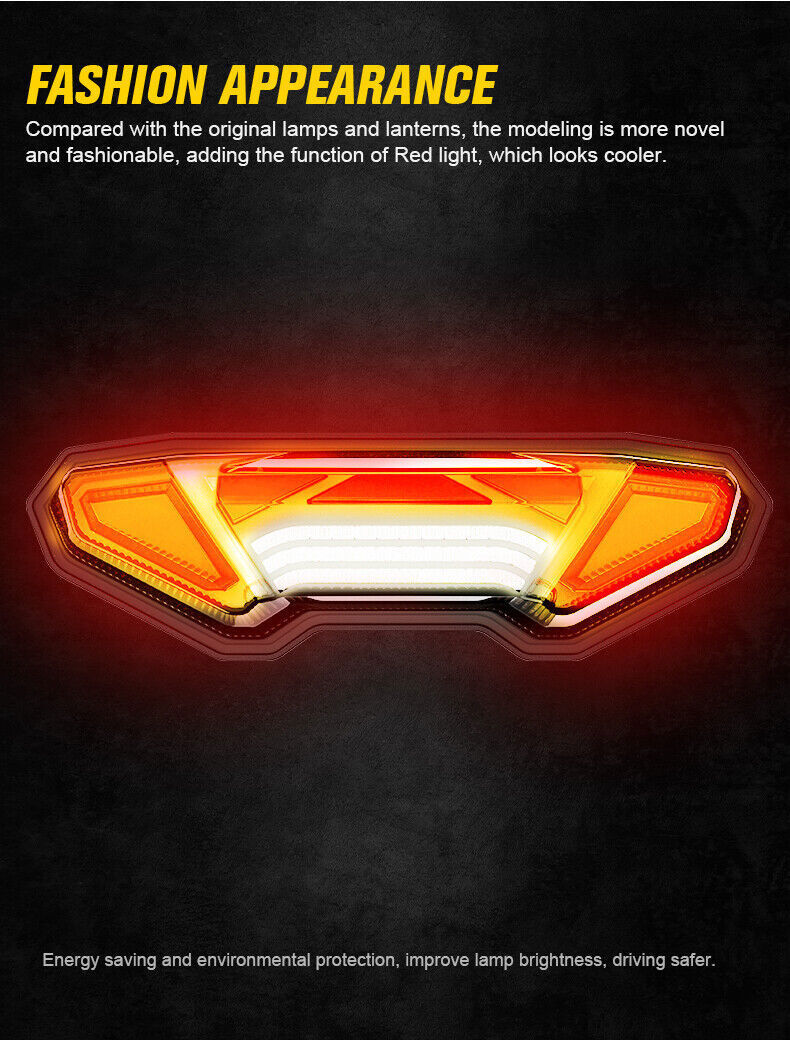 Integrated LED Brake Tail Light Assembly For Yamaha FZ09 MT-09 FJ09 Tracer 900