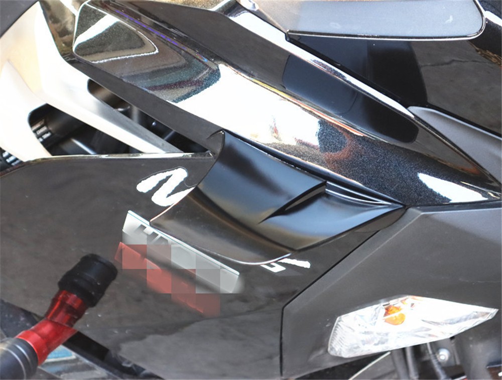 Side Winglet Air Deflector Spoiler Wing Kit Front Fairing Trim For Motorcycle