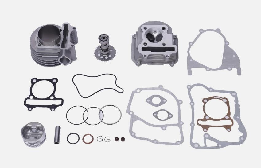 For GY6 150cc 57.4mm Big Bore Kit Set Cylinder Head Piston Gasket Set QMJ157