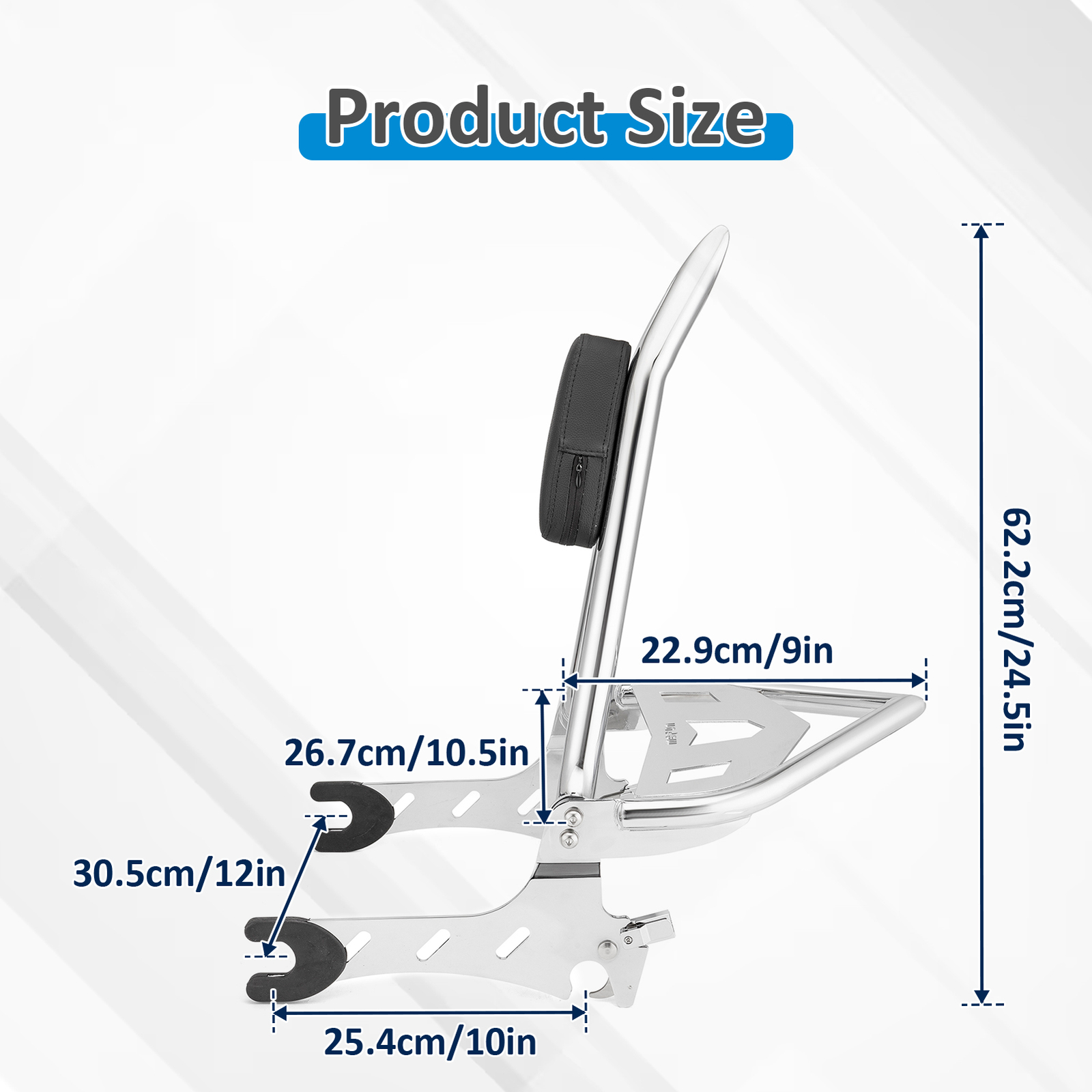 23″ Height Backrest Sissy bar for Indian Chieftain Roadmaster Vintage 2014-2025