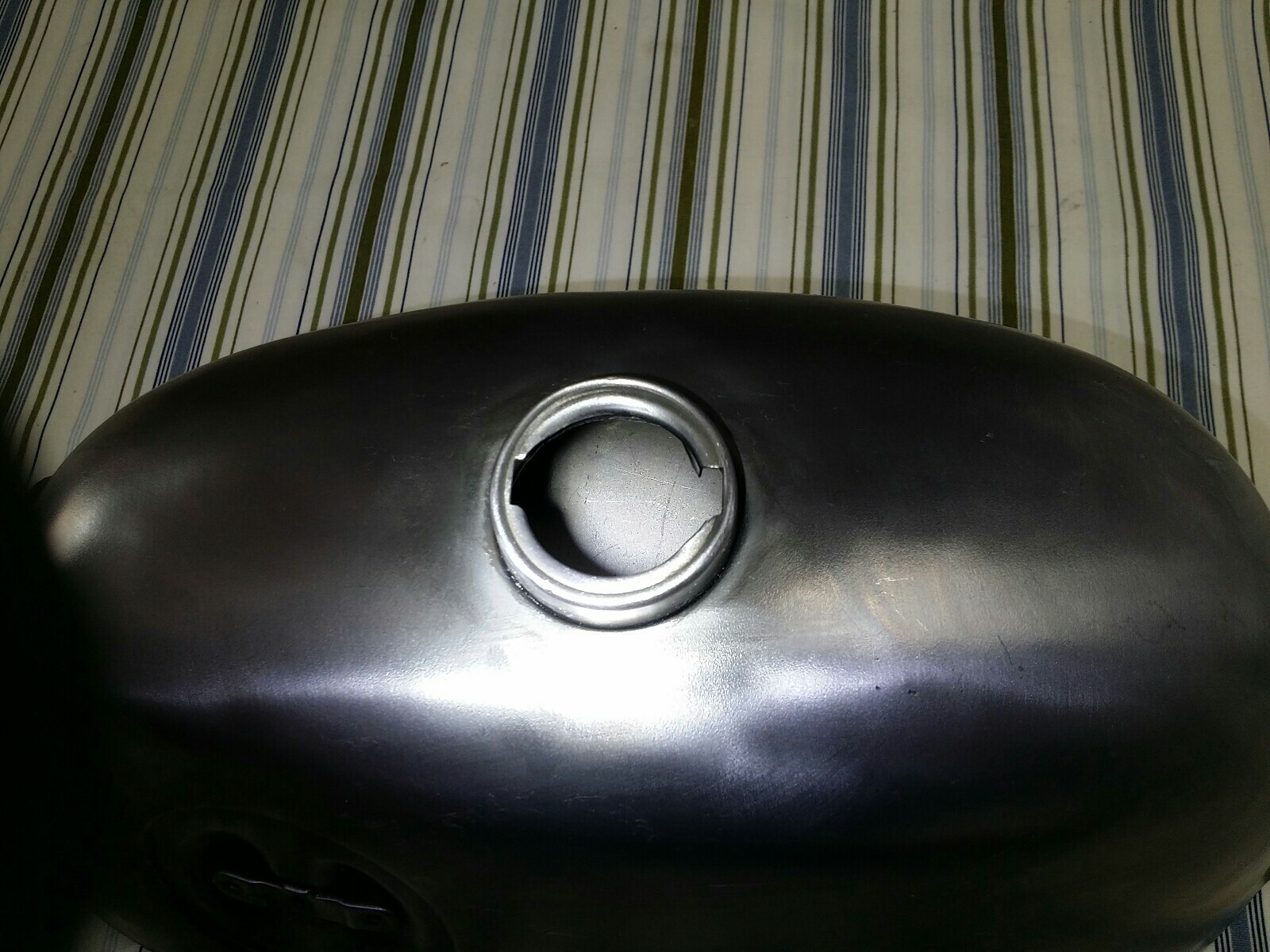 HONDA Z50A 1968 & 1969 GAS TANK PREPRODUCTION BARE METAL. “ROUND EMBLEM”