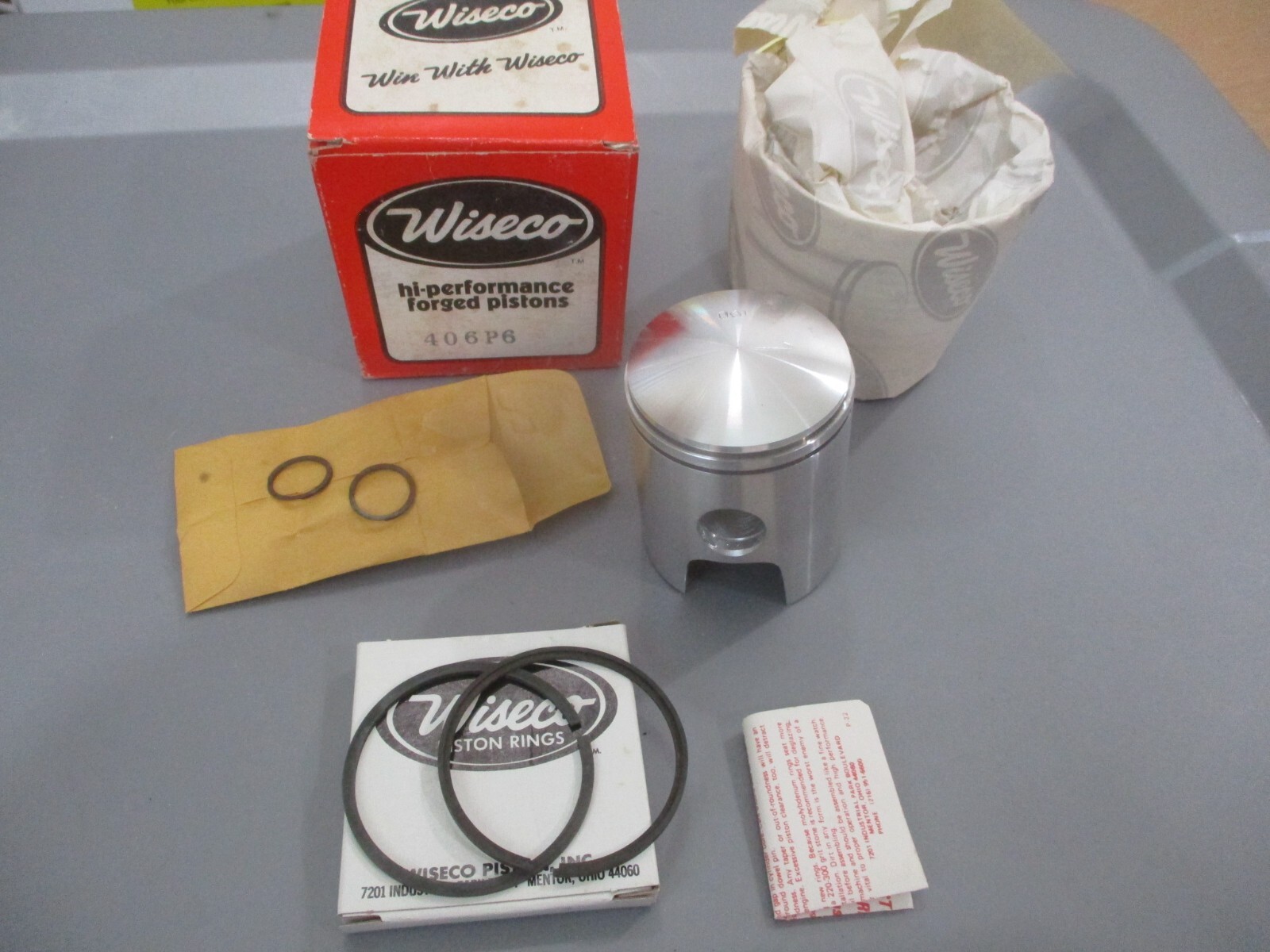 Vintage Wiseco Piston 0.60 Rings & Circlips Bultaco 125 406P6