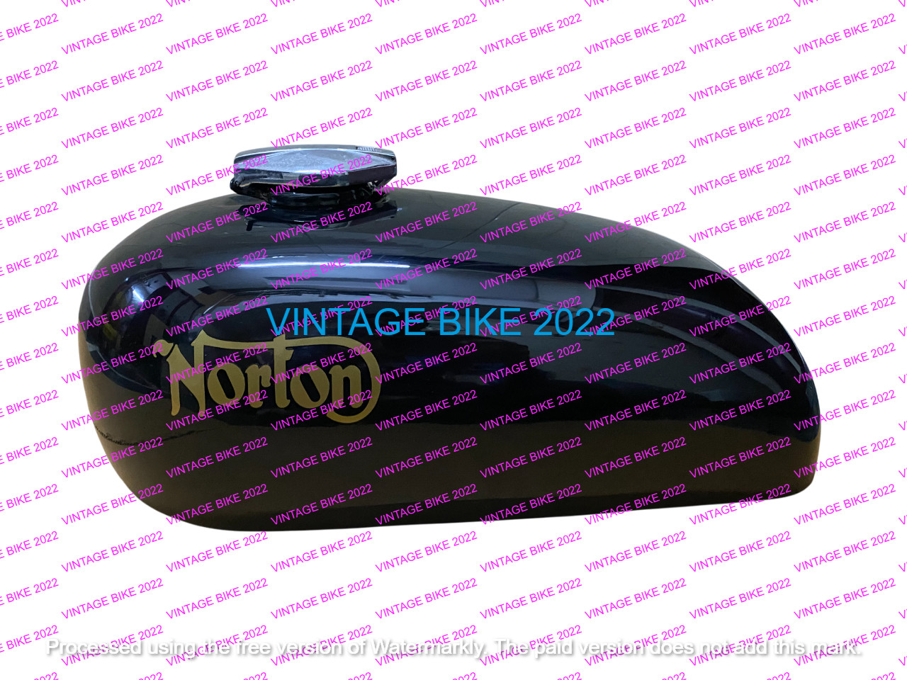 Norton Commando Hi-Rider Black Steel Gas Fuel Petrol Tank +CAP TAP/FIT FOR