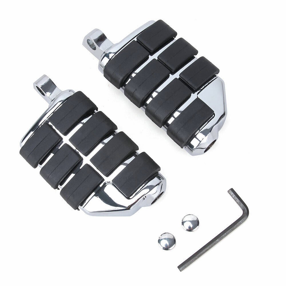 Pair Male Mount Footpegs Footrests Fit For Harley Touring Sportster Softail Dyna