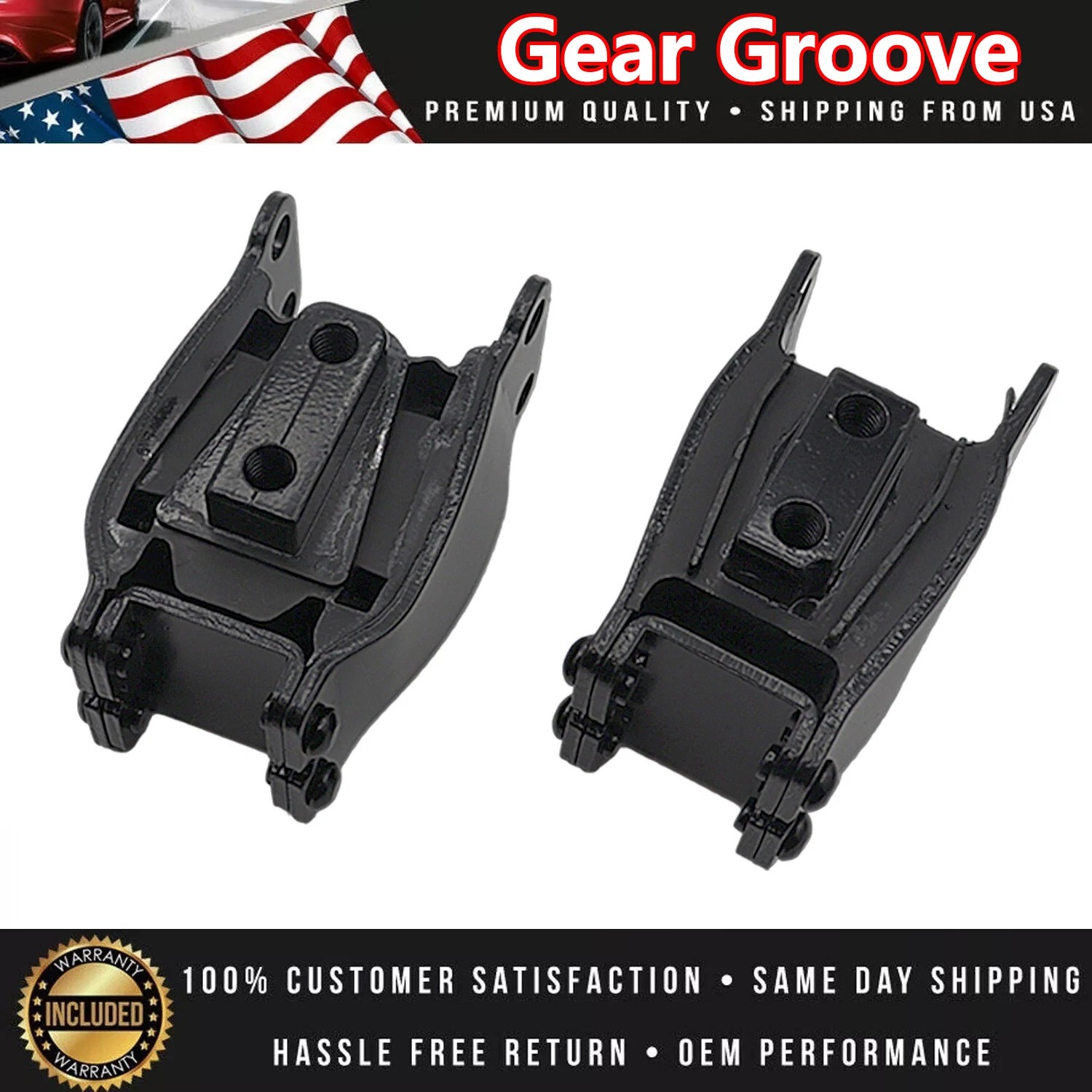 2PCS Front & Rear Isolators Engine Motor Mount for Dyna Sturgis – FXDB • 1991