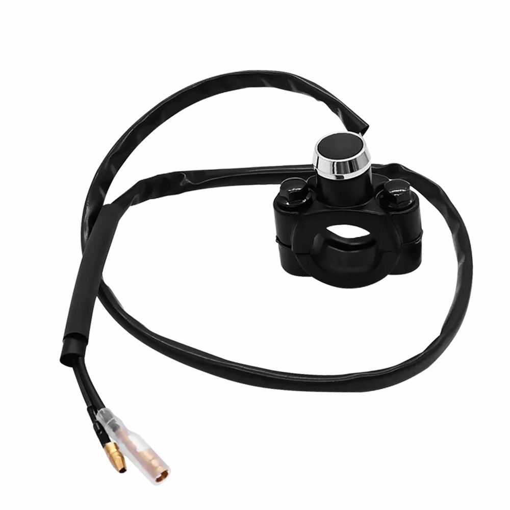 Motorcycle Switch Horn Handlebar Mount Push Button Momentary Start Universal EXV