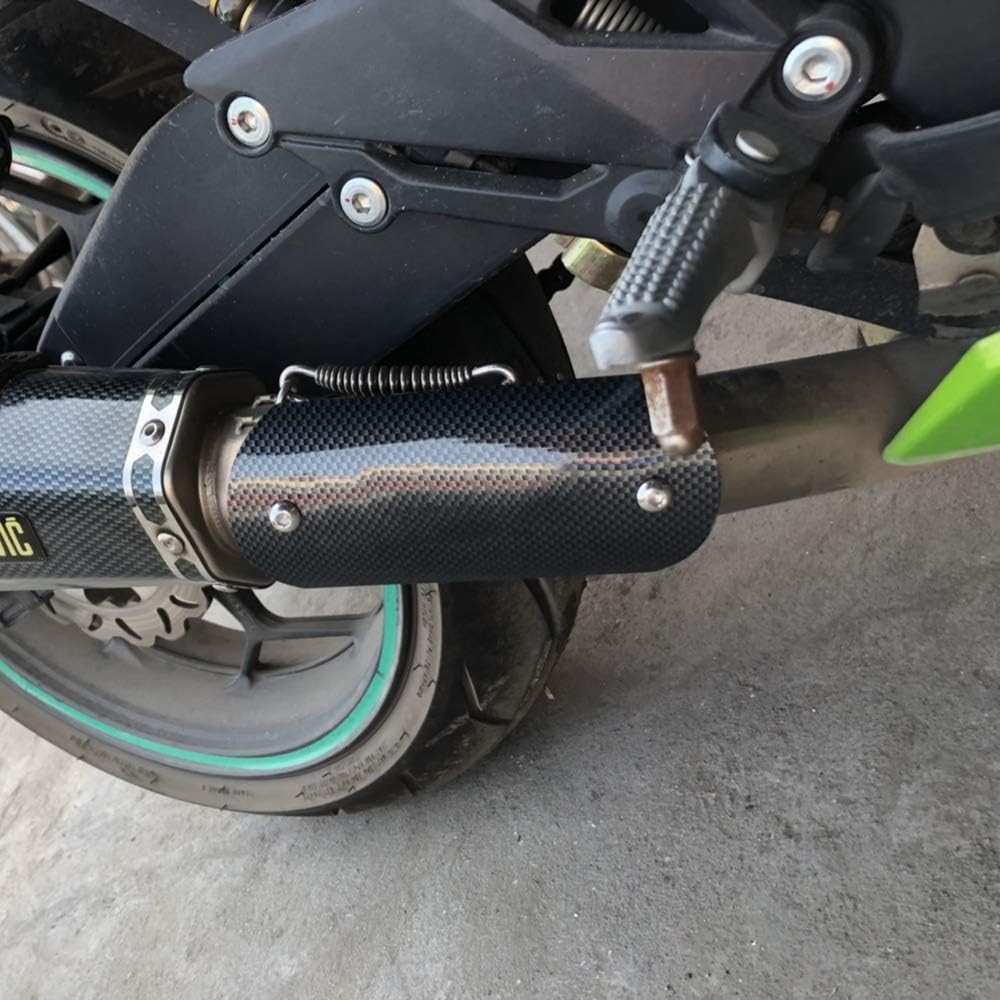 Durable Motorcycle Muffler Protector – Stainless Steel Heat Shield with Clamps