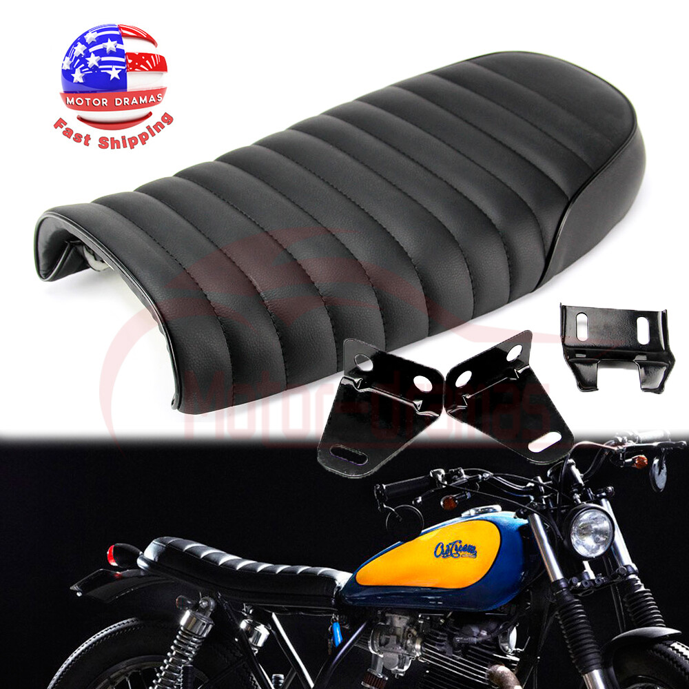 Motorcycle Vintage Cafe Racer Flat Brat&Hump Saddle Seat For Honda Suzuki Yamaha