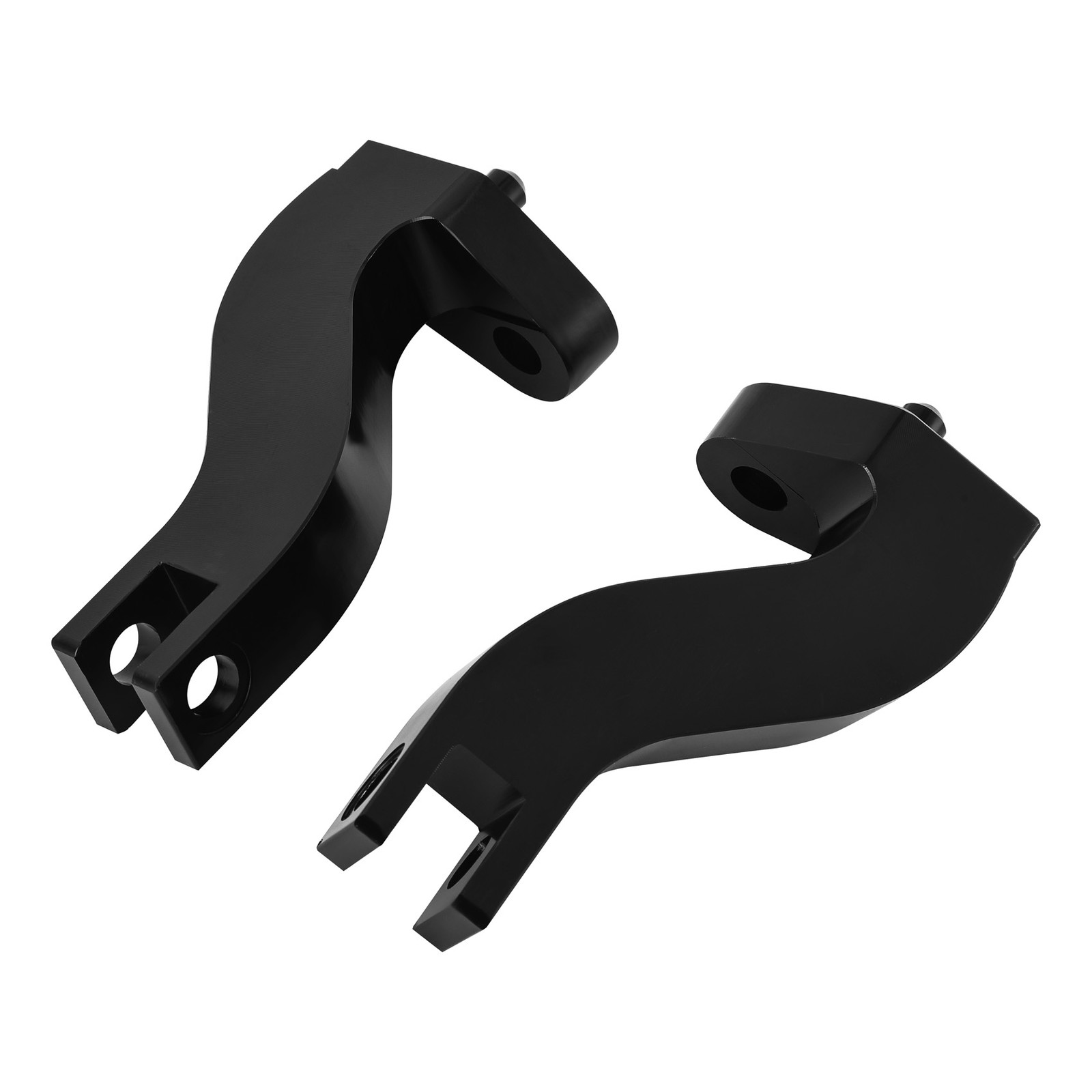 Black Passenger Rear Foot Peg Mount Kit Fit For Harley Touring Road King 1993-UP