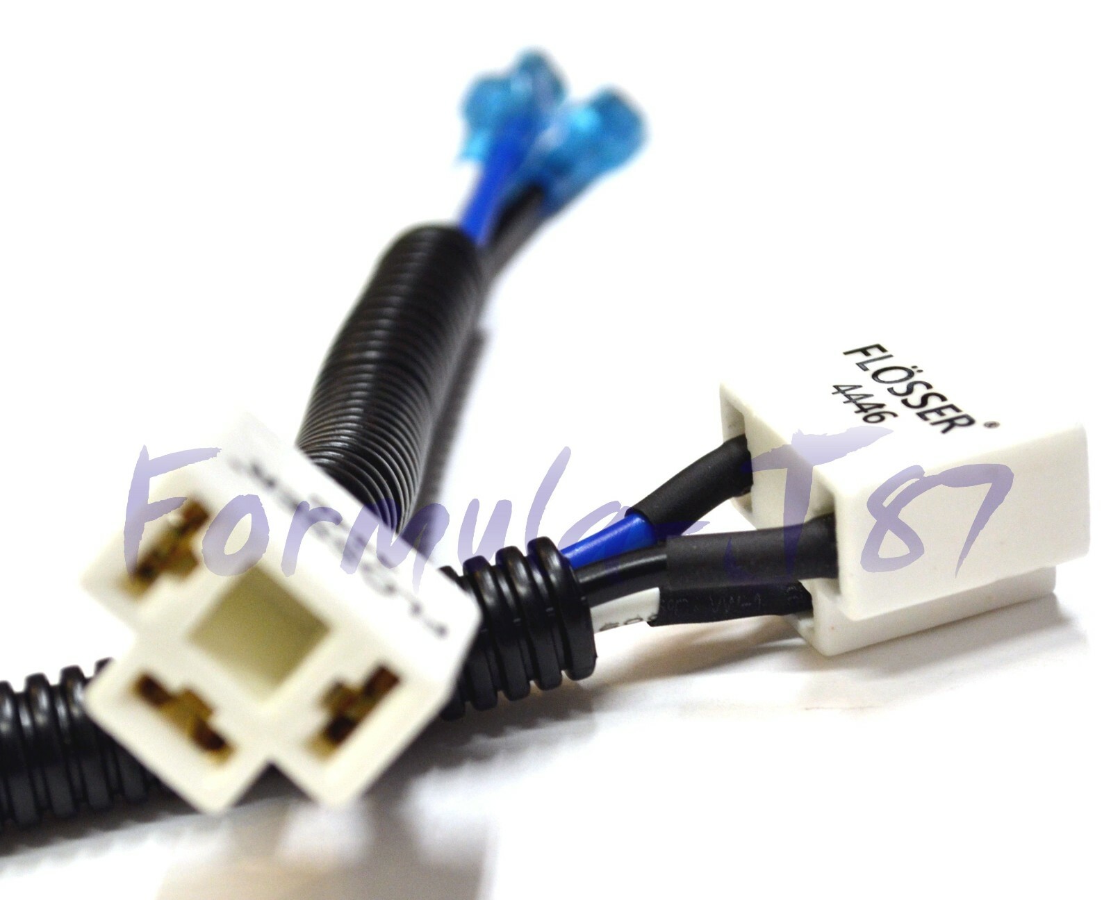 Flosser Wire Ceramic 4446 Pigtail Female 9003 HB2 H4 Head Light Bulb Socket Plug