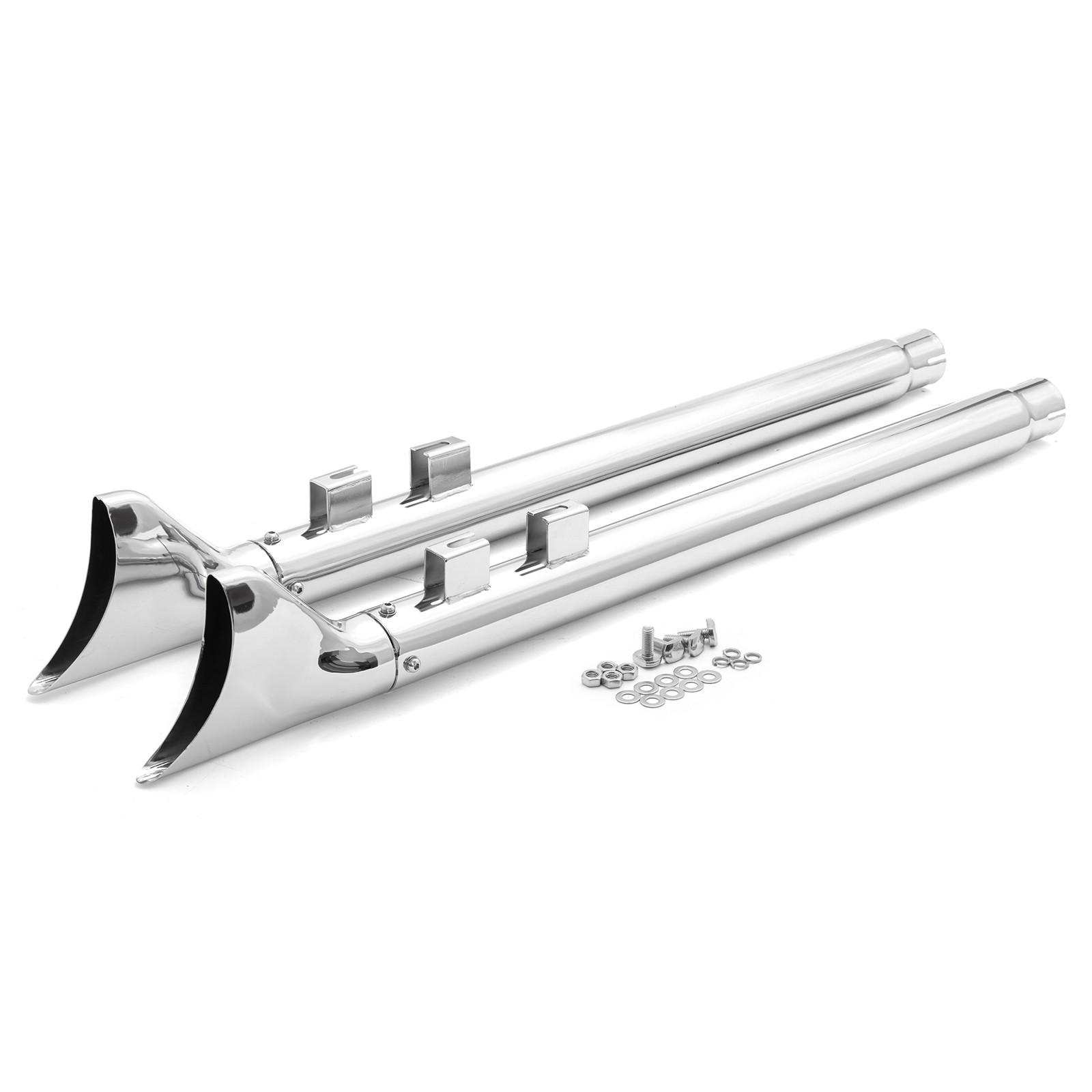 33IN. Fishtail Muffler Slip Ons Exhaust For Harley Touring Road Glide ’95-’16