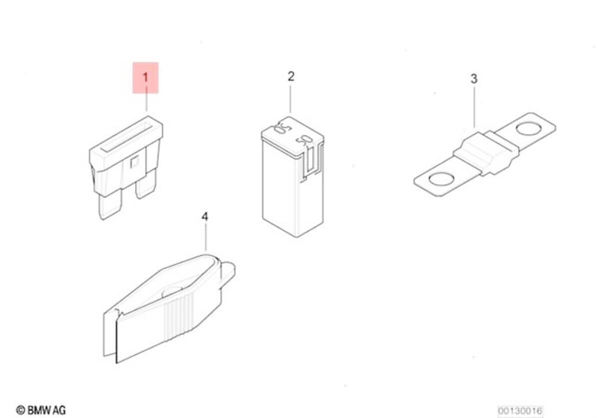 Genuine BMW MINI ROLLS-ROYCE Alpina Hybrid M M3 M5 M6 X1 Fuse 20a 61131372527
