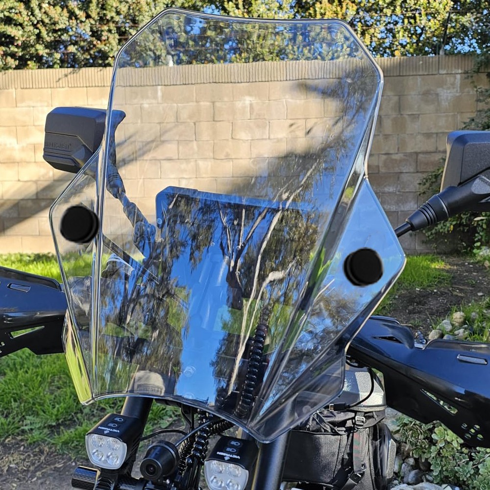15.5″ x 15.35″ Clear Universal Motorcycle Windshield Fit For 7/8” 1” Handlebar