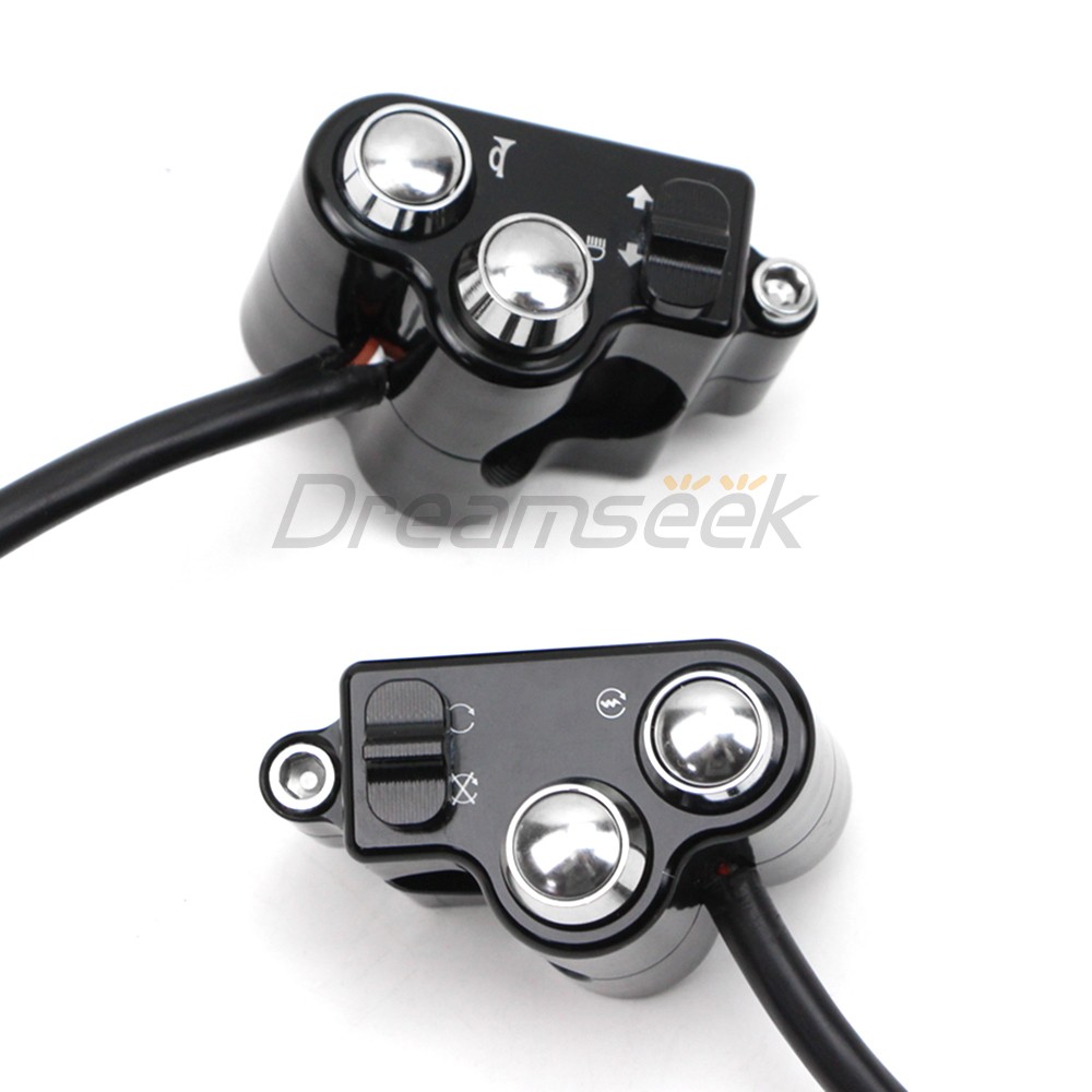25mm Universal Black Handlebar Switch Horn Button Control for Harley Motorcycle