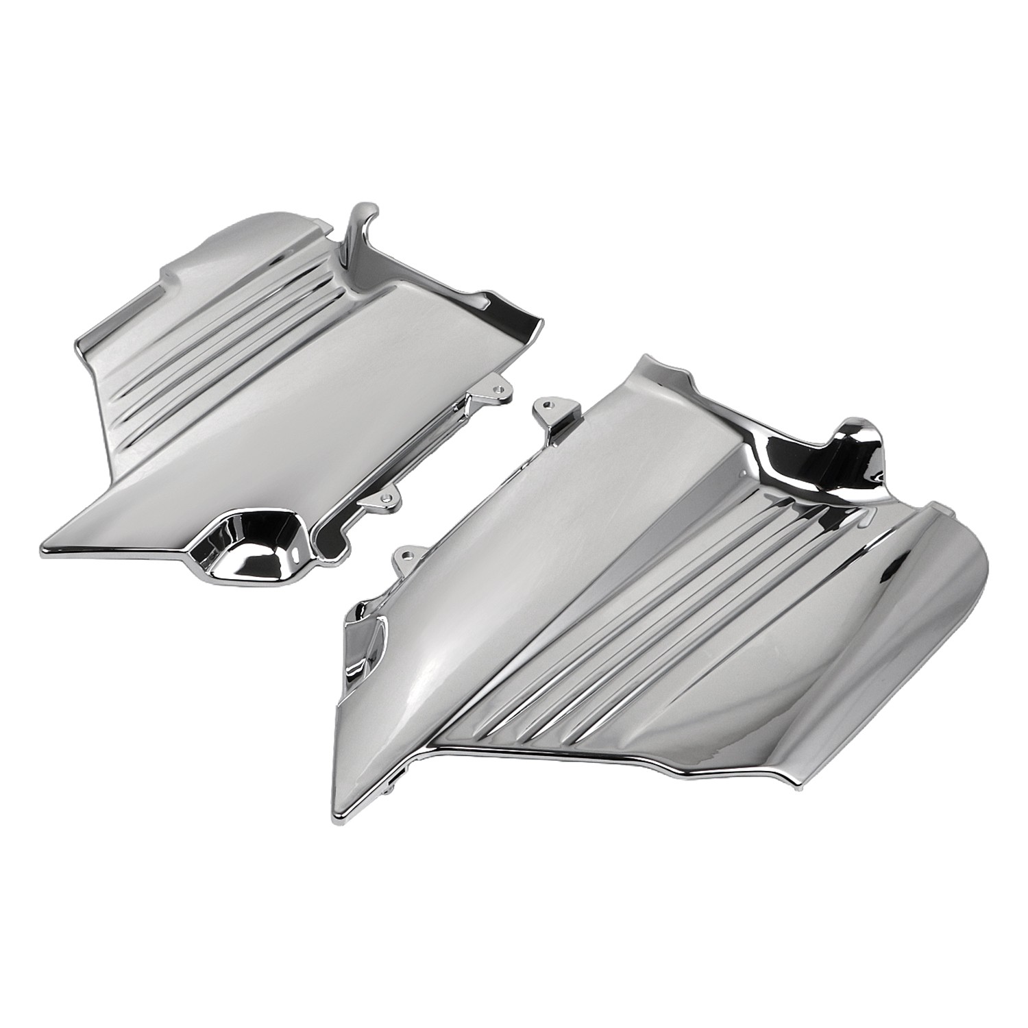 Left & RIght Chrome Engine Lower Side Cover For Honda 1988-2000 GL1500 Goldwing