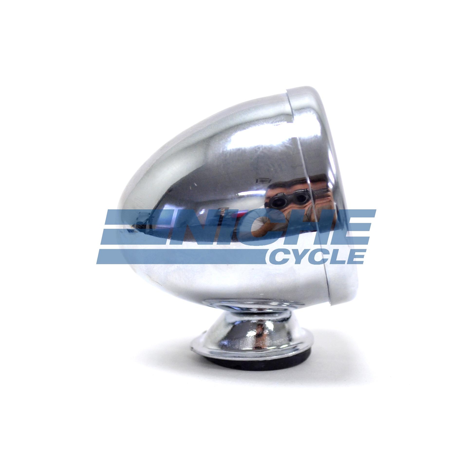 Cruiser Bottom Surface Mount Signal Light Dual Filament 12 Volt Chrome Amber