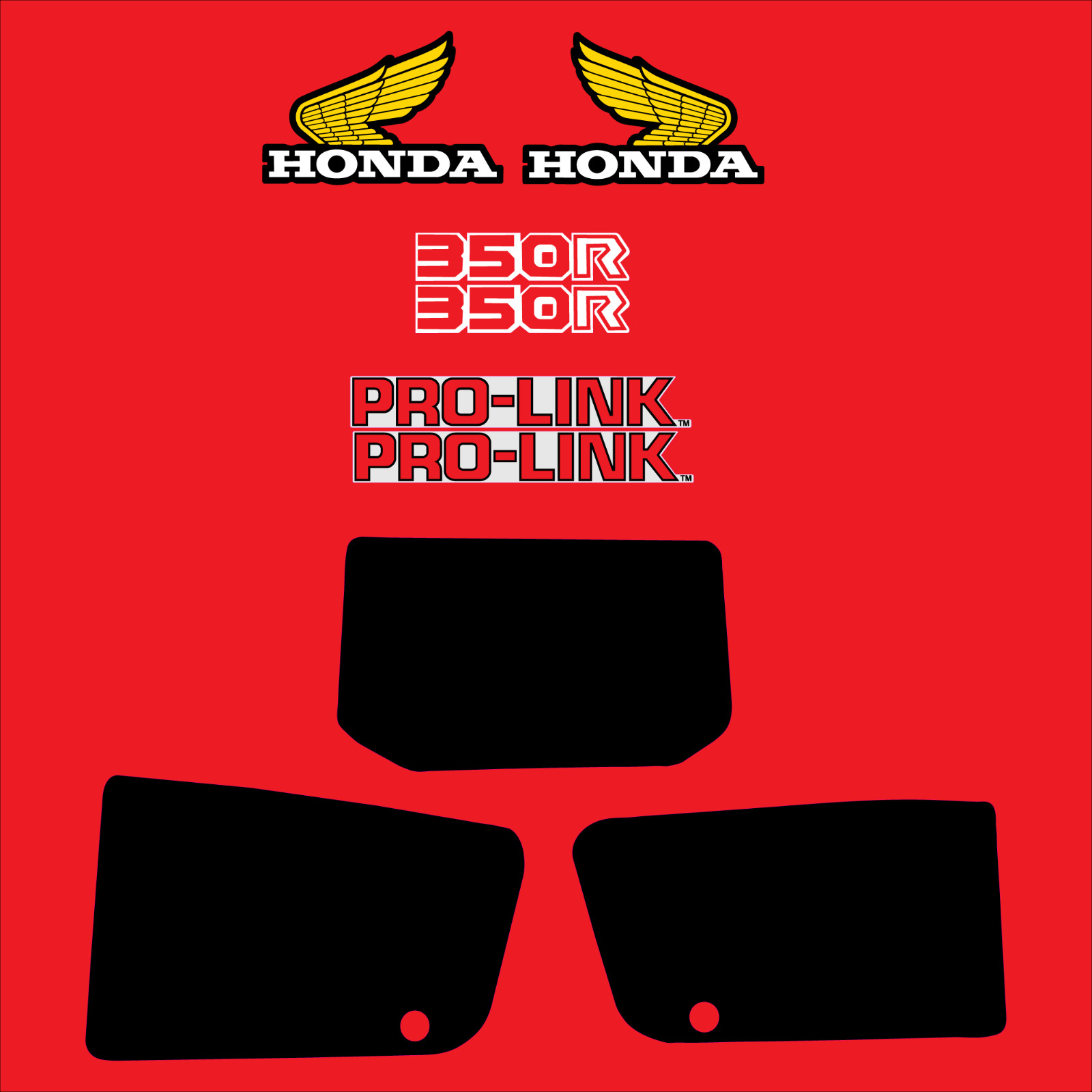 1984 Honda XL 350 Decal Kit AHRMA , TANK, SWINARM, SIDE PANEL, AND PLATES