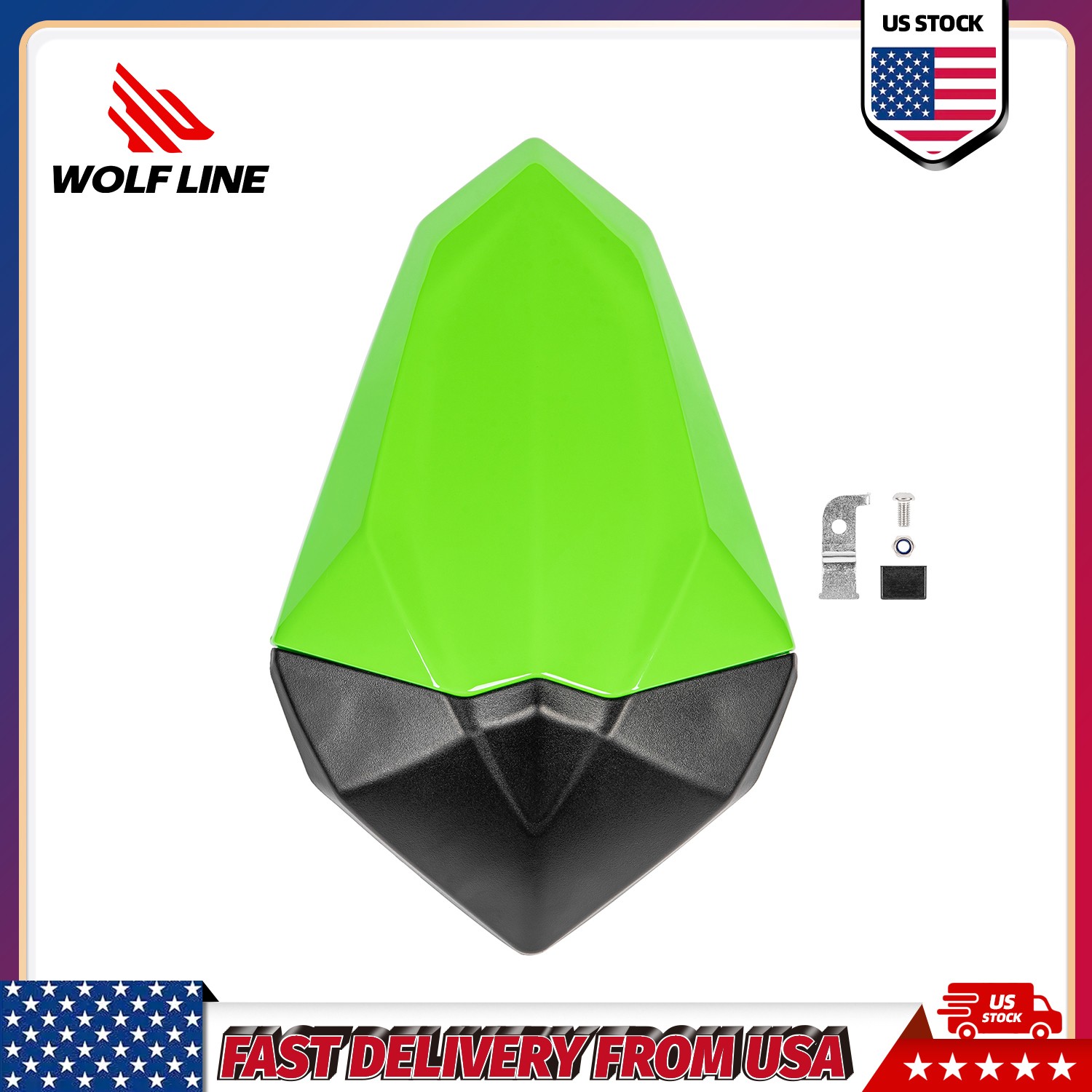WOLFLINE Moto Rear Passenger Seat Cowl For Kawasaki Ninja 500 /Z500 2024-2025