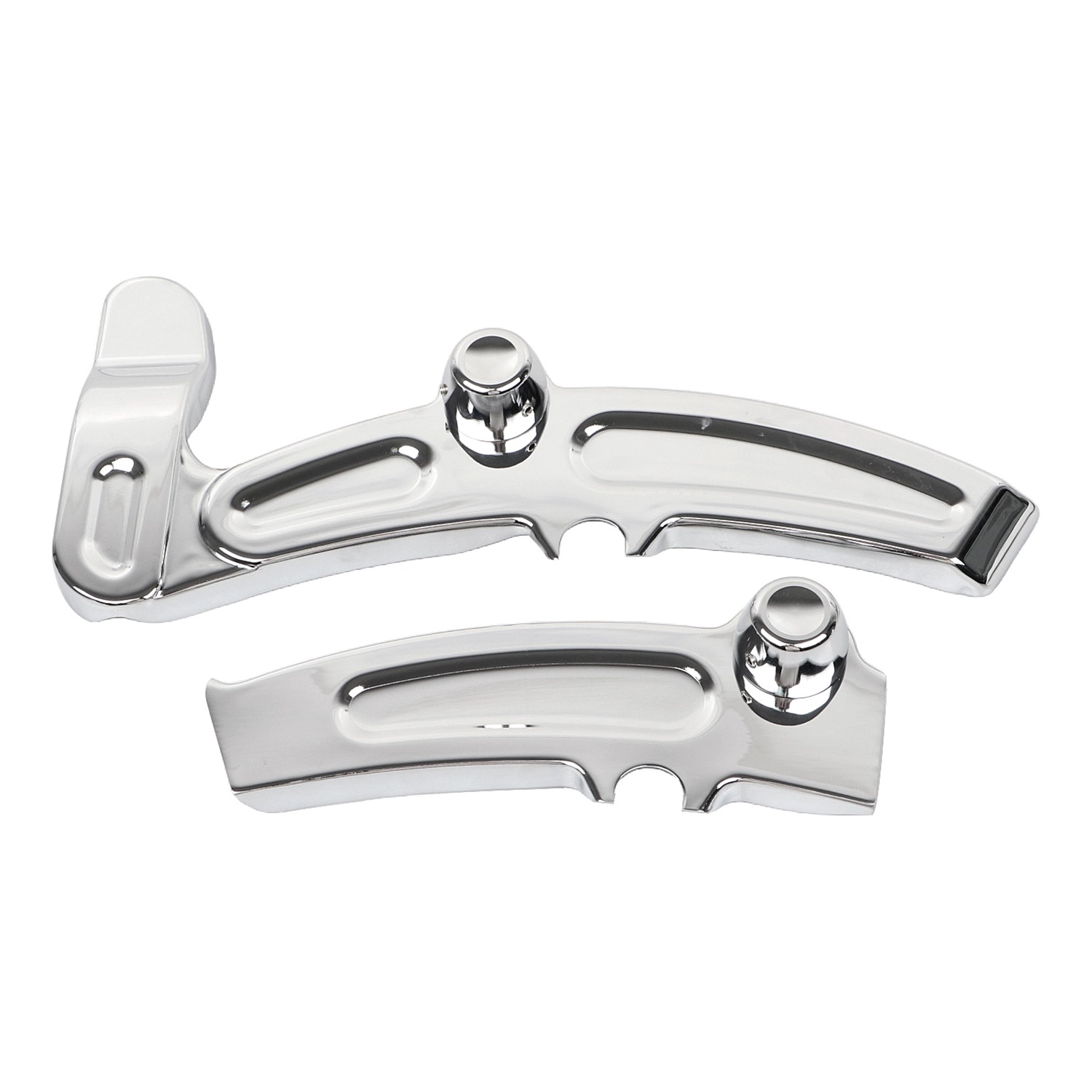 Chrome Boomerang Frame Cover Swingarm Nut Cap For Harley Softail Classic FLSTC