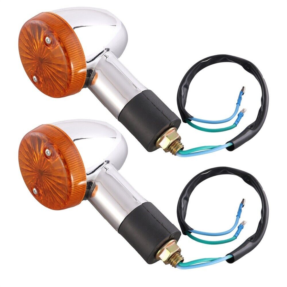 1 Pair of Turn Signals 10mm 12V FOR Harley-Davidson Honda Kawasaki Yamaha Suzuki