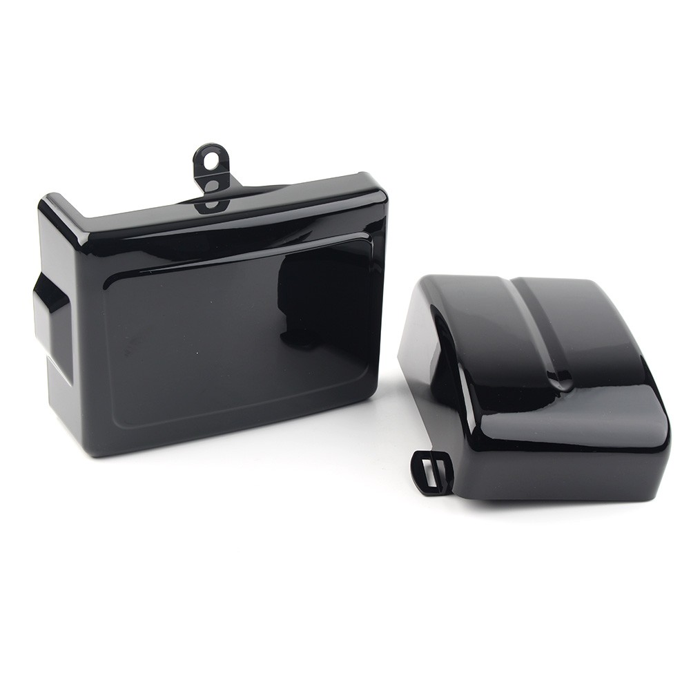 Battery Side Covers For Harley Dyna Fat Street Bob Super Glide 06-17 Gloss Black