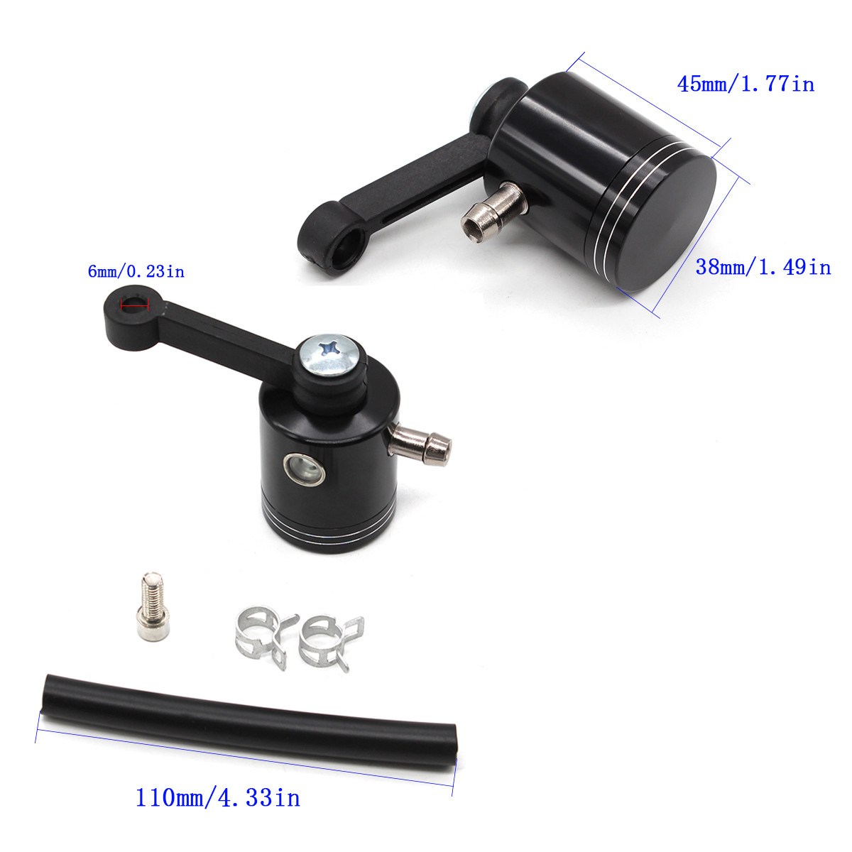 CNC Motorcycle Parts Oil Cylinders Reservoir Front Brake Clutch Tank Fluid Cupx1