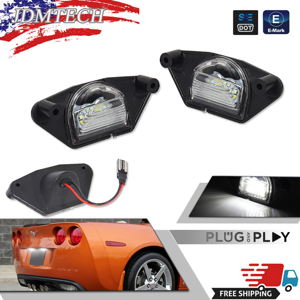 For Chevy Corvette C5 C6 C4 Impala Lumina LED Number License Plate Light Lamp