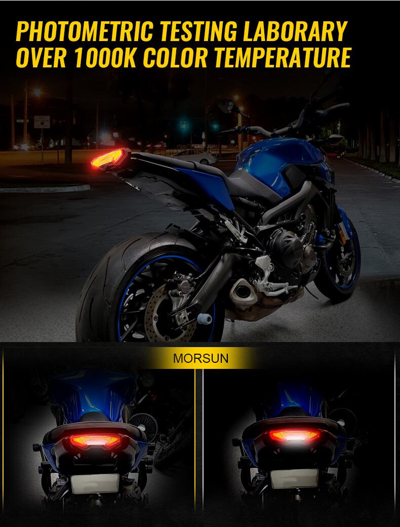 Integrated LED Brake Tail Light Assembly For Yamaha FZ09 MT-09 FJ09 Tracer 900