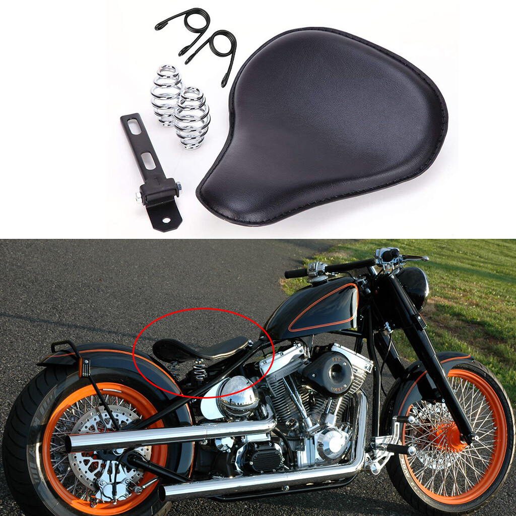Motorcycle Large Spring Solo Seat For Harley Davidson Sportster Bobber Chopper