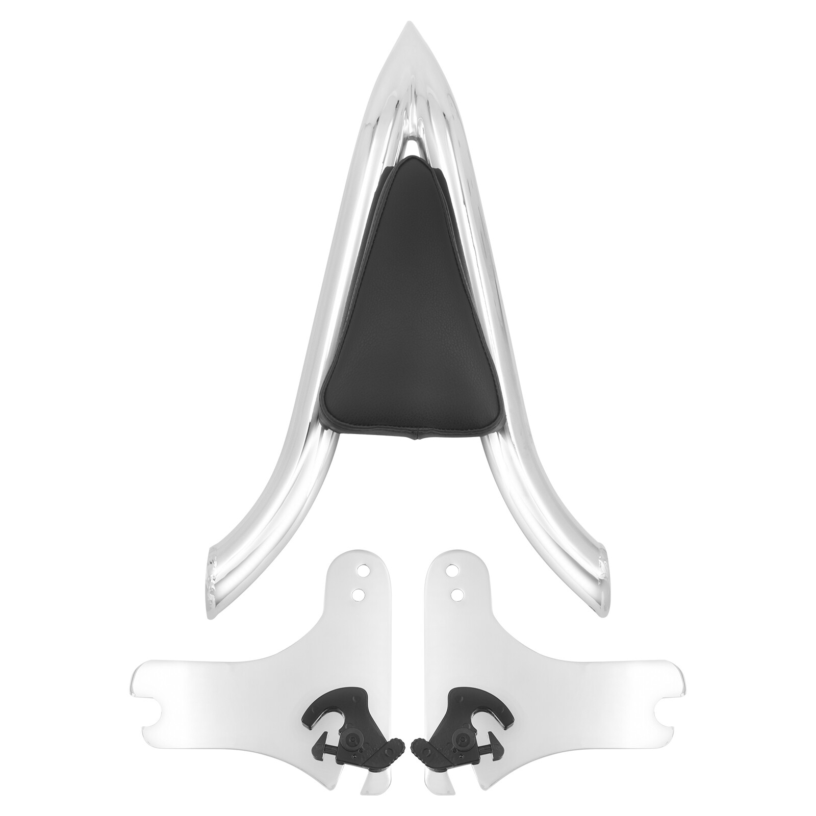 Chrome Passenger Backrest Detachable Sissy Bar Fit For Harley Touring CVO 97-08