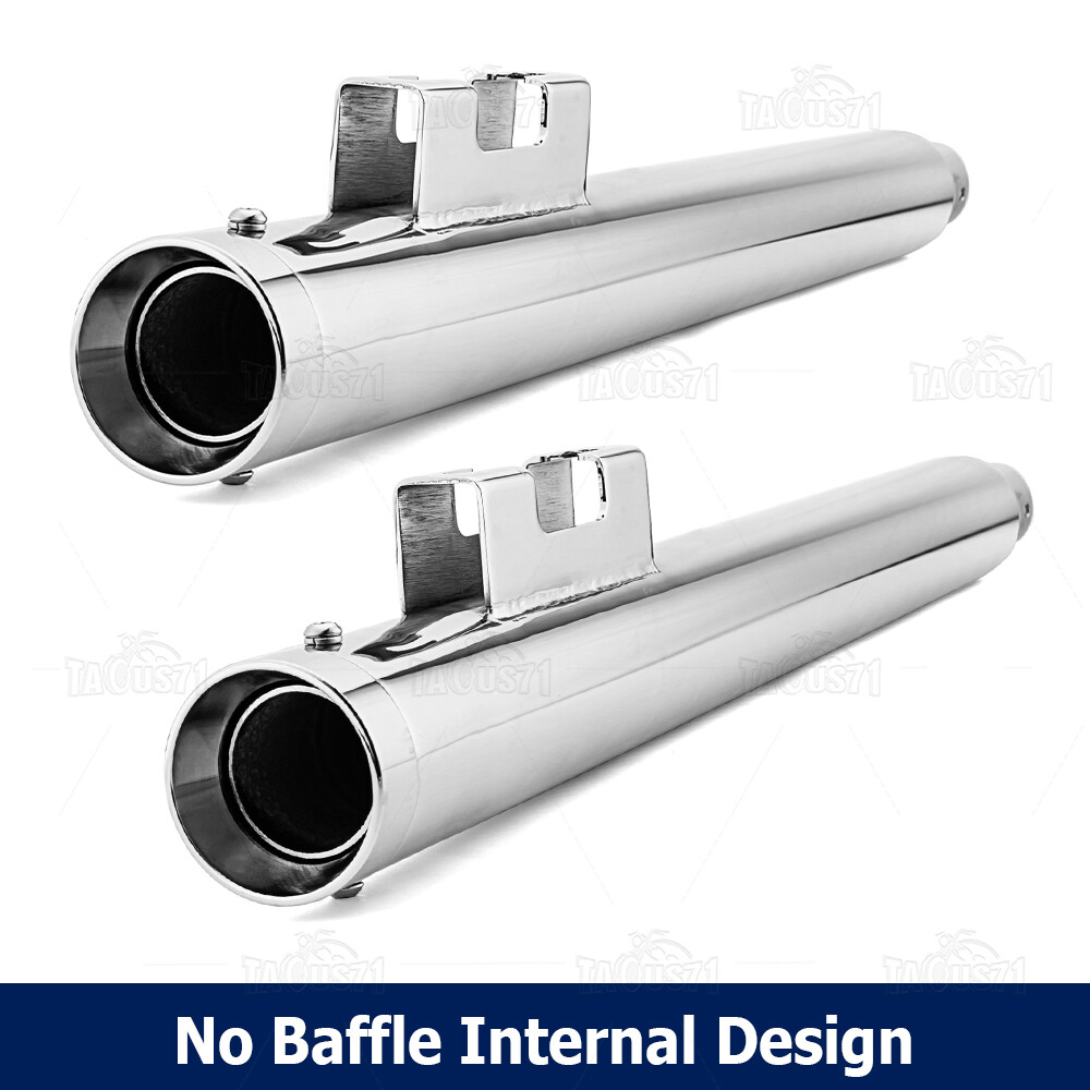 29″ Chrome Slip on Mufflers Exhaust Pipes for Harley Touring Bagger 1995-2016